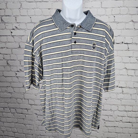 Tehama Clint Aspen Glen 100% Pima Cotton  Stiped Short Sleeve Golf Polo Size XXL - Picture 1 of 13